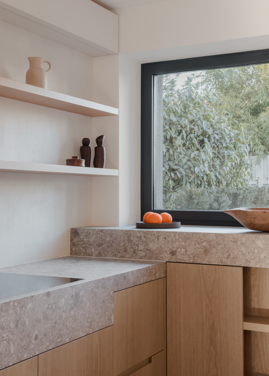 sanierung einfamilienhaus kueche detail eiche ceppo di gre